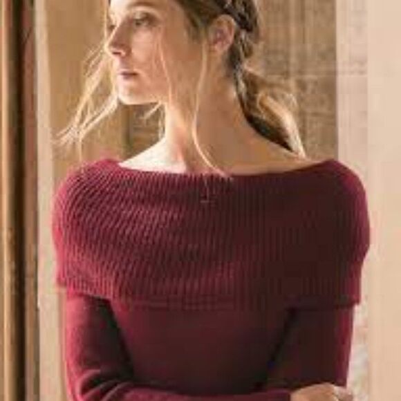 NEW! Peruvian Connection Black Pima Cotton Portrait Collar Long Sleeve Dress - M - Picture 11 of 12